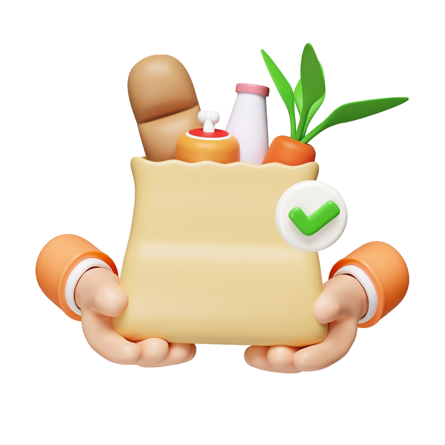 Ilustración de bolsa de alimentos